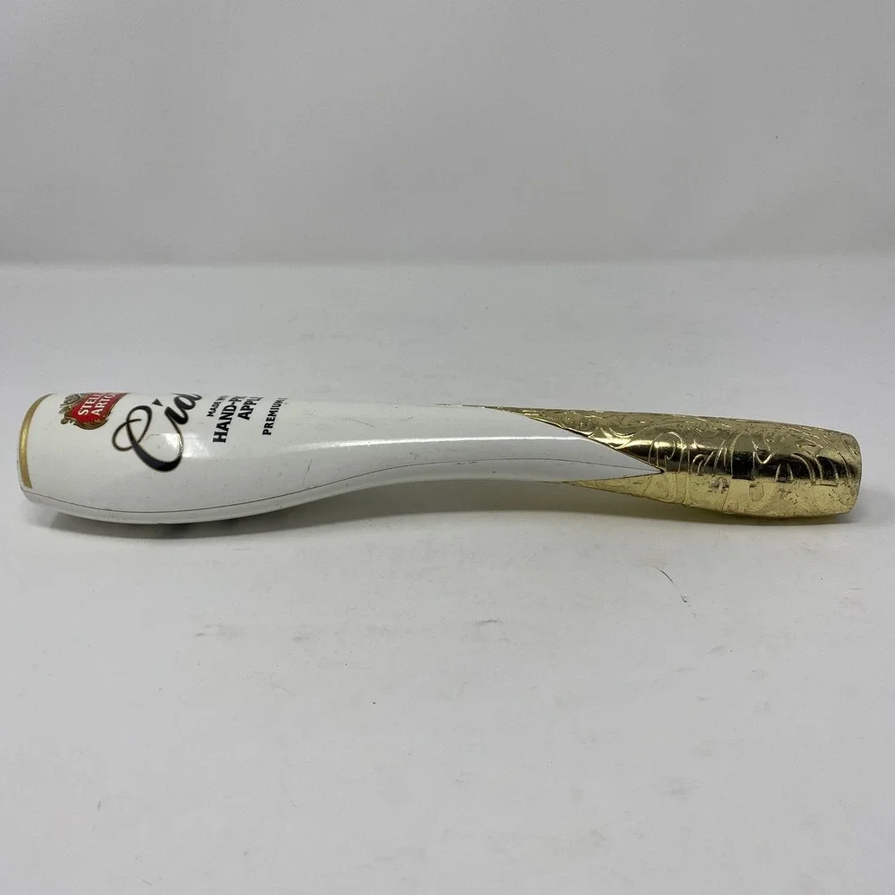 Stella Artois Cidre Beer Tap Handle Gold Filigree White Premium Cider Bar Decor